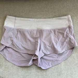 Two toned Lululemon speed up lined short 2.5
